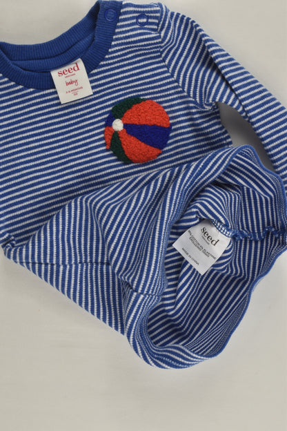 Seed Heritage Size 00 Striped Beach Ball Ribbed Top