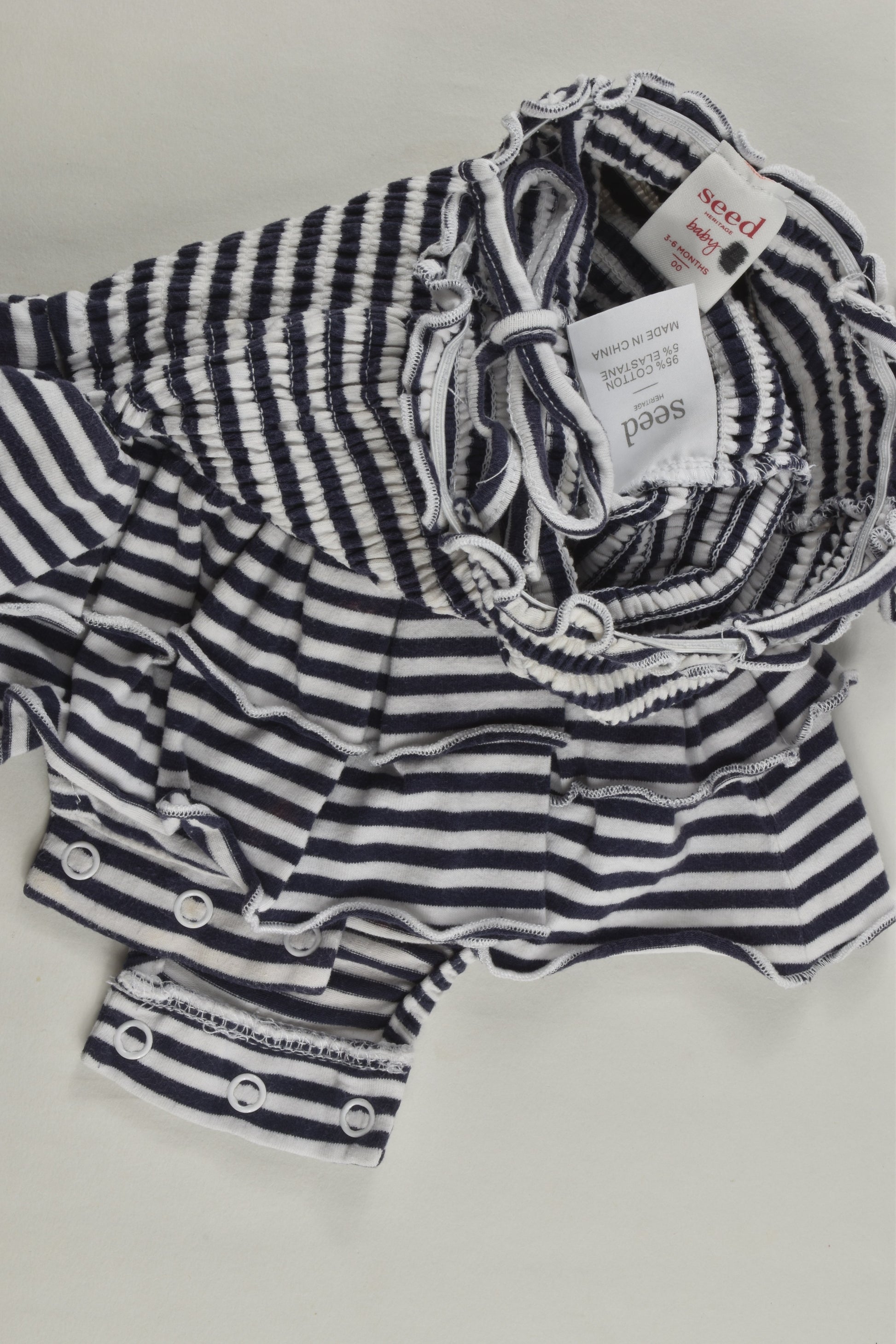 Seed Heritage Size 00 Striped Summer Romper