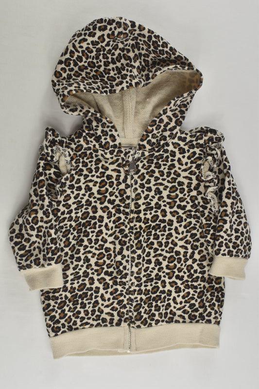 Seed Heritage Size 000 Leopard Print Zip Jumper