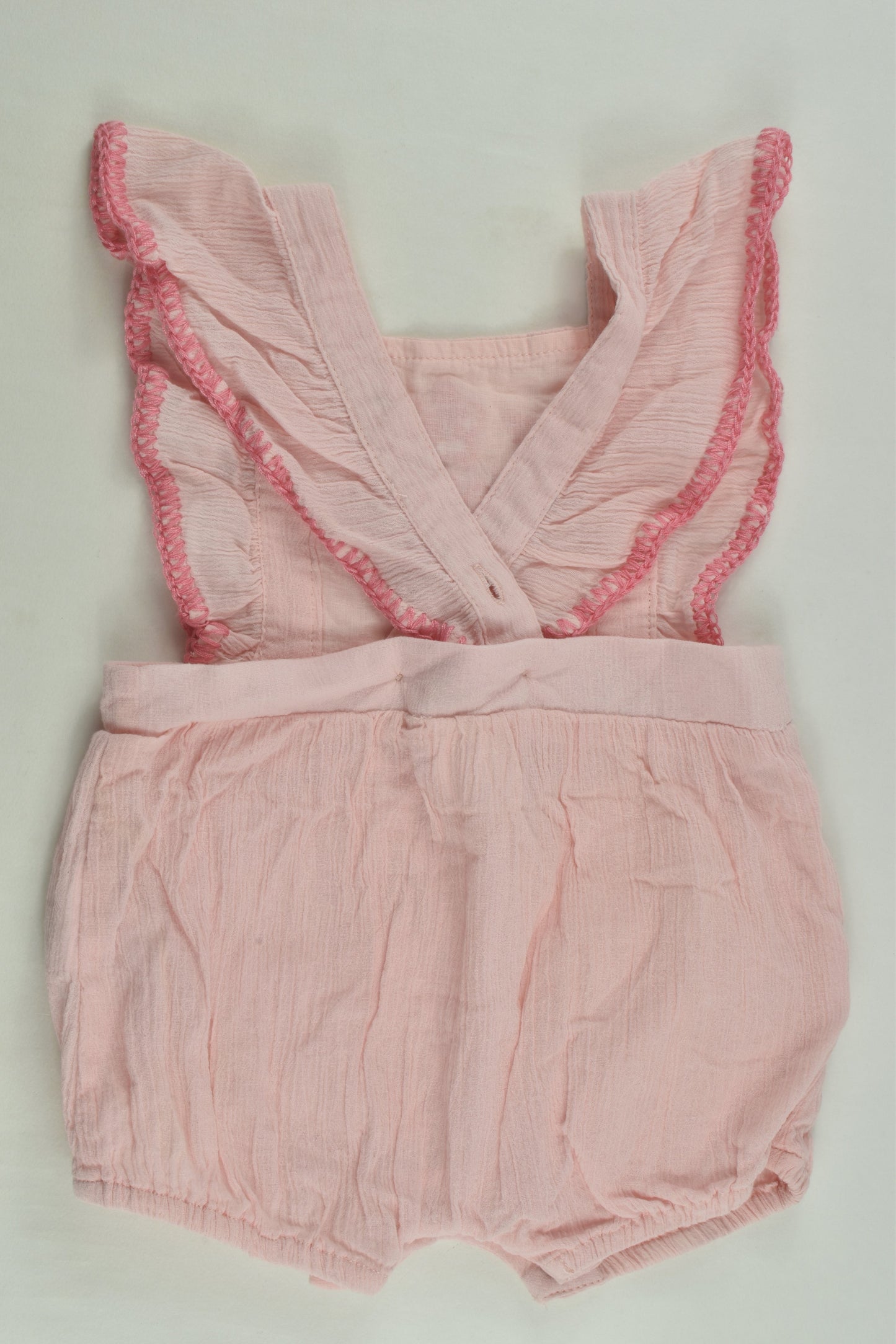 Seed Heritage Size 000 Muslin Embroidery Romper