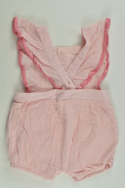 Seed Heritage Size 000 Muslin Embroidery Romper