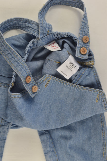 Seed Heritage Size 1 (12-18 months) Lightweight Denim Overalls