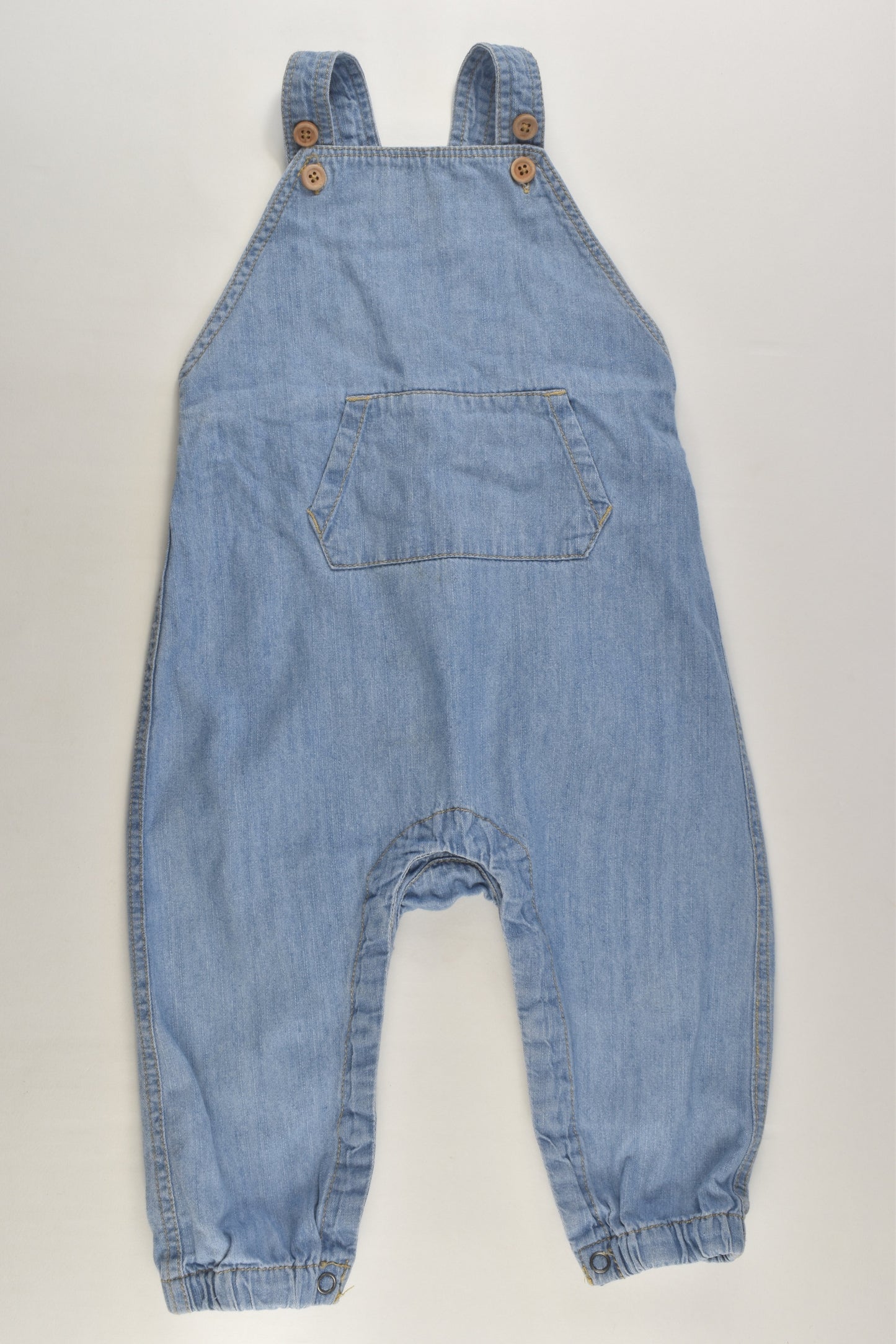 Seed Heritage Size 1 (12-18 months) Lightweight Denim Overalls