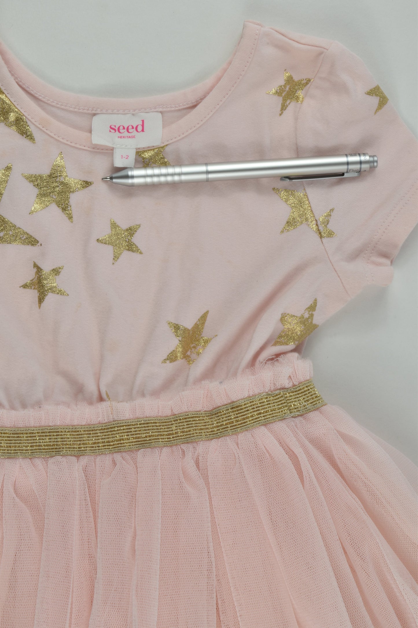 Seed Heritage Size 1-2 Stars Lined Tulle Dress