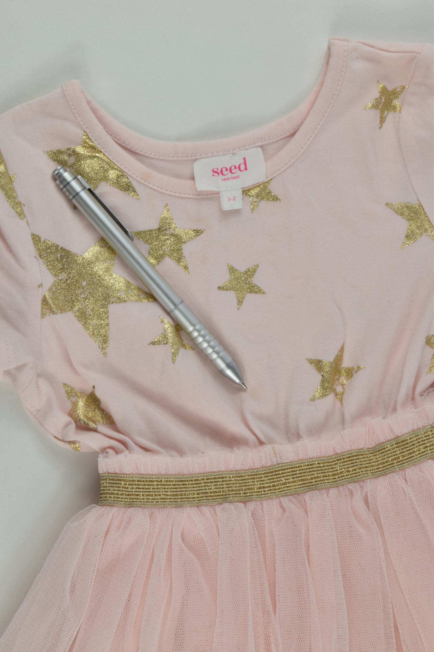 Seed Heritage Size 1-2 Stars Lined Tulle Dress