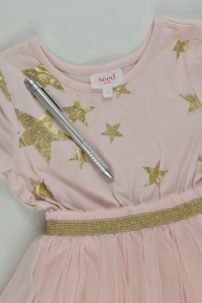 Seed Heritage Size 1-2 Stars Lined Tulle Dress