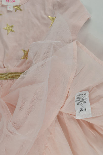 Seed Heritage Size 1-2 Stars Lined Tulle Dress