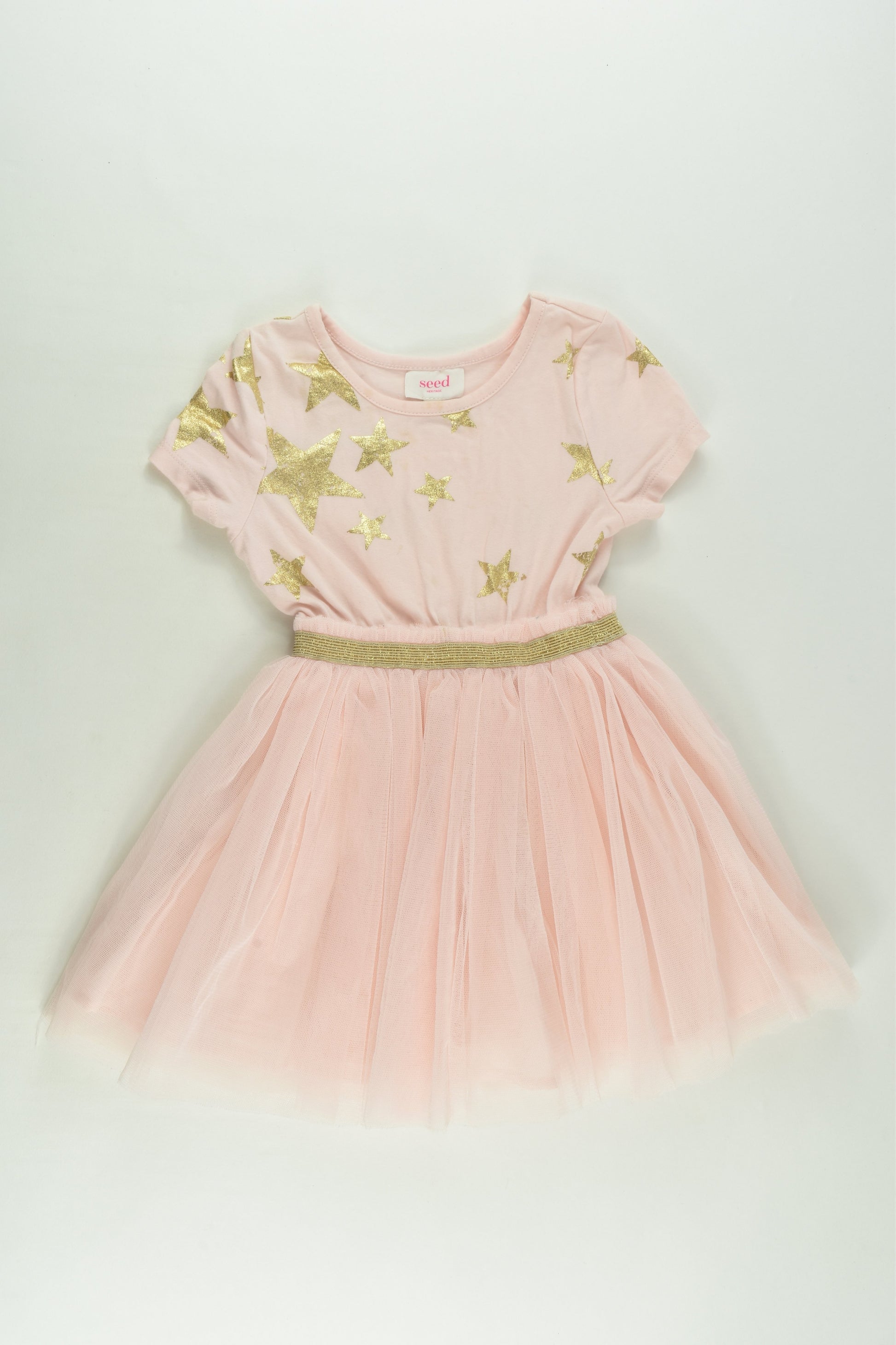 Seed Heritage Size 1-2 Stars Lined Tulle Dress