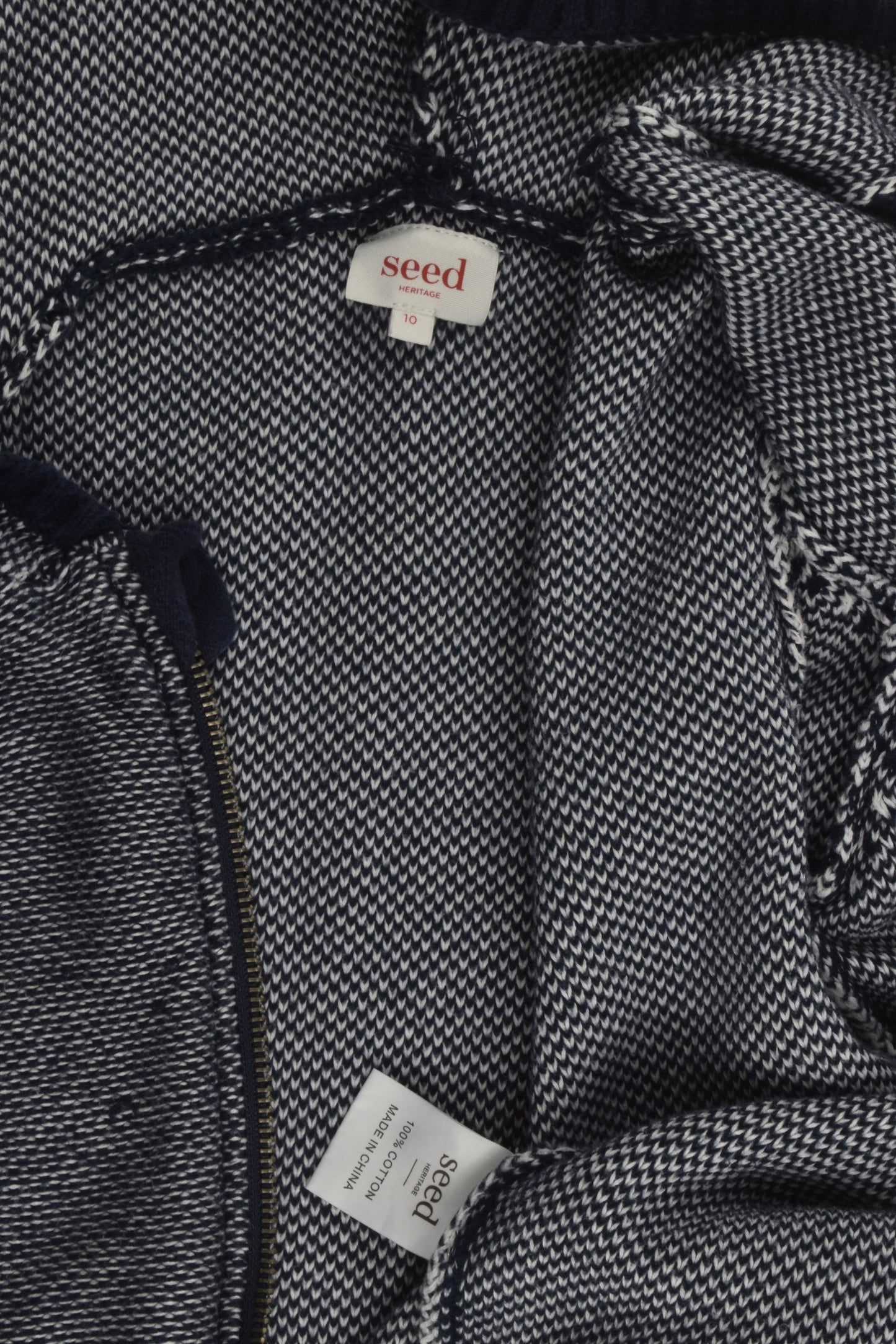 Seed Heritage Size 10 Knit Zip Jumper