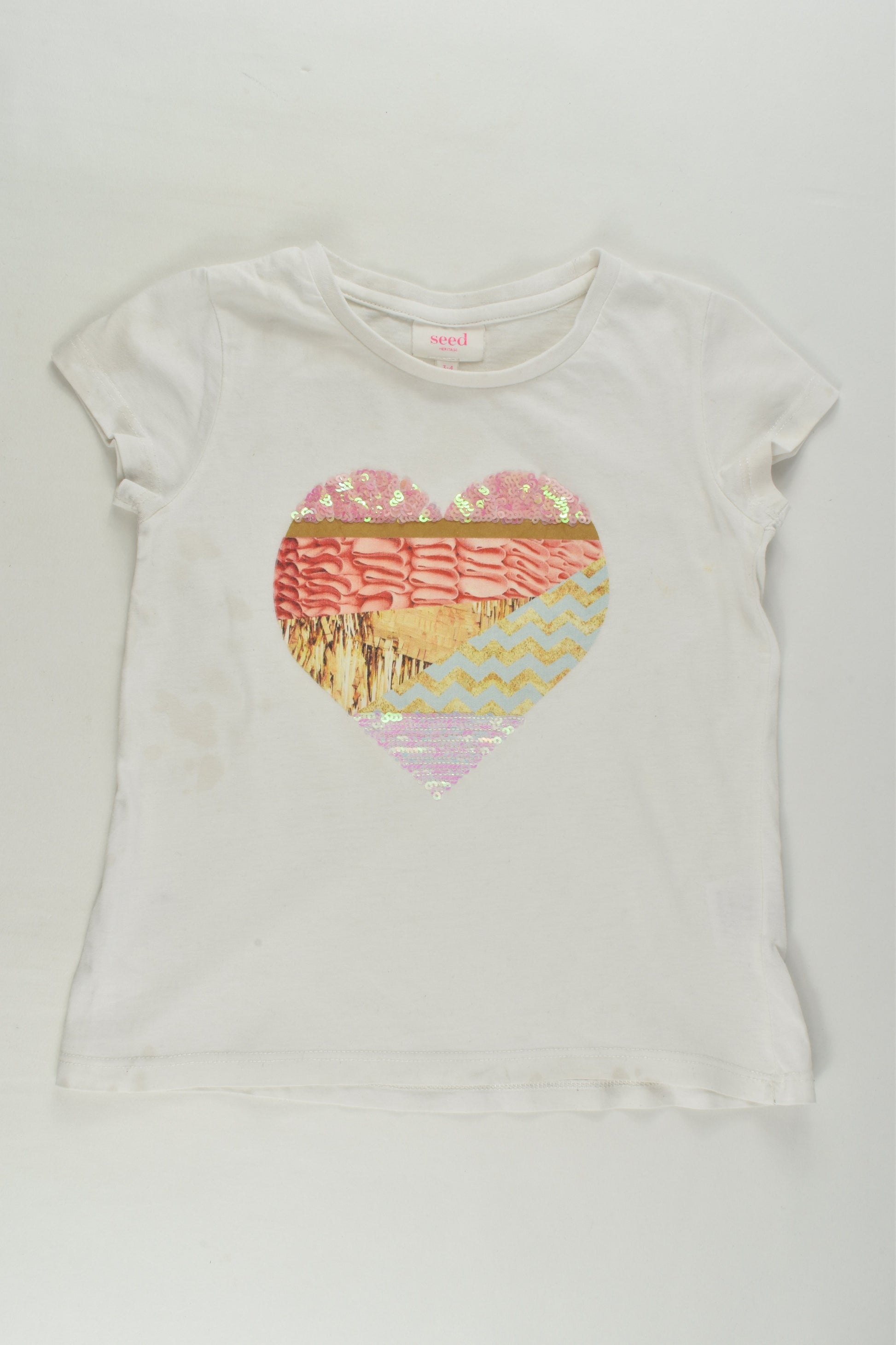 Seed Heritage Size 3-4 Love Heart T-shirt