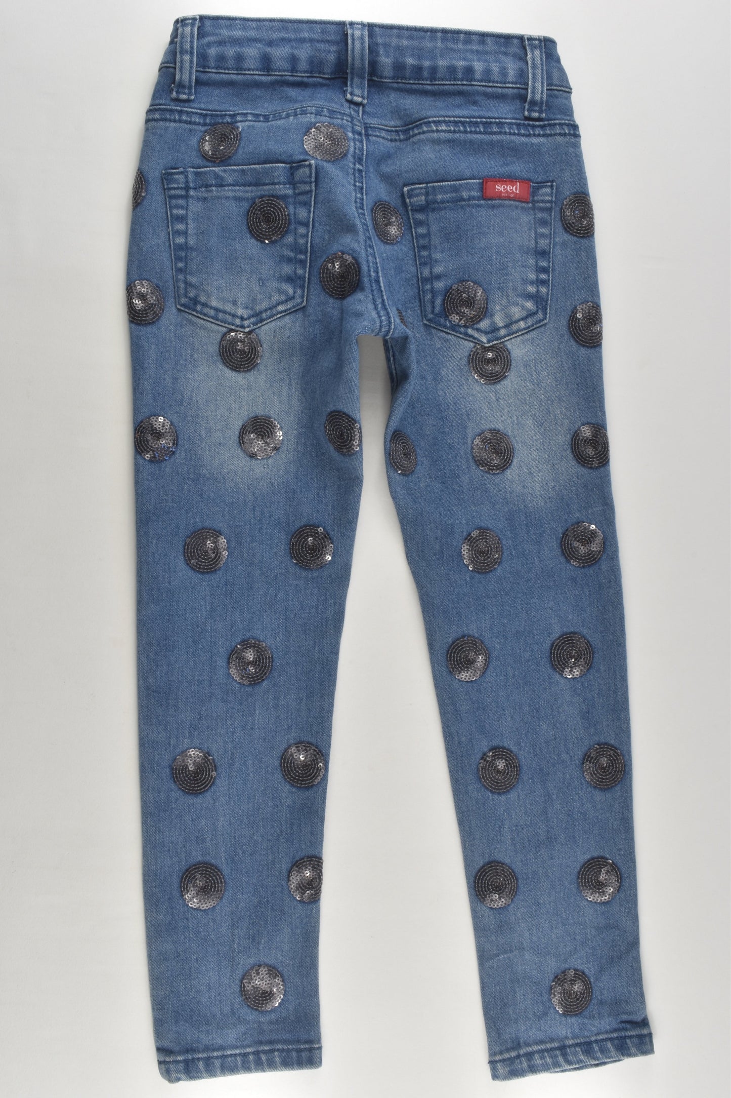 Seed Heritage Size 4-5 Polka Dots Denim Pants