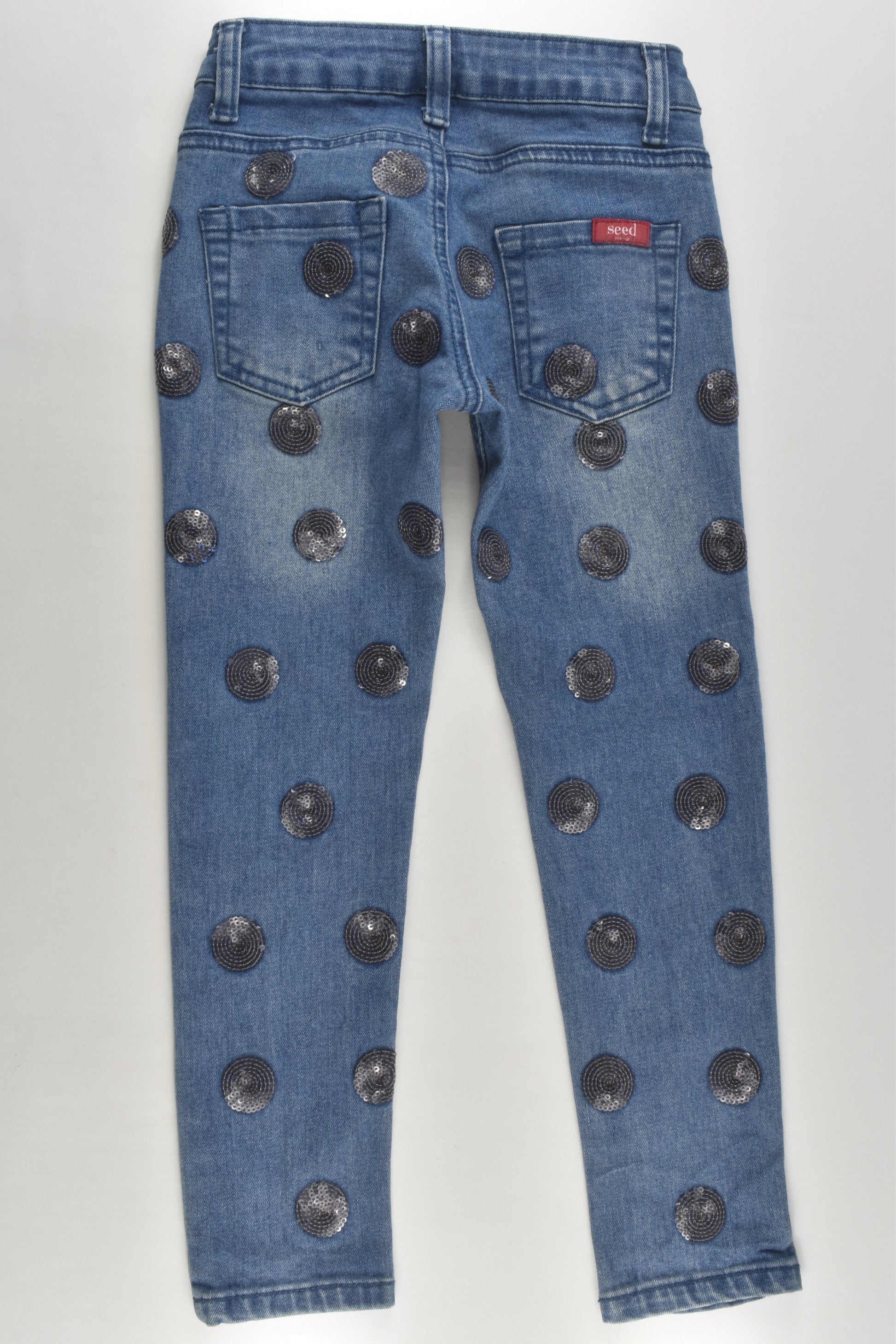 Seed Heritage Size 4-5 Polka Dots Denim Pants