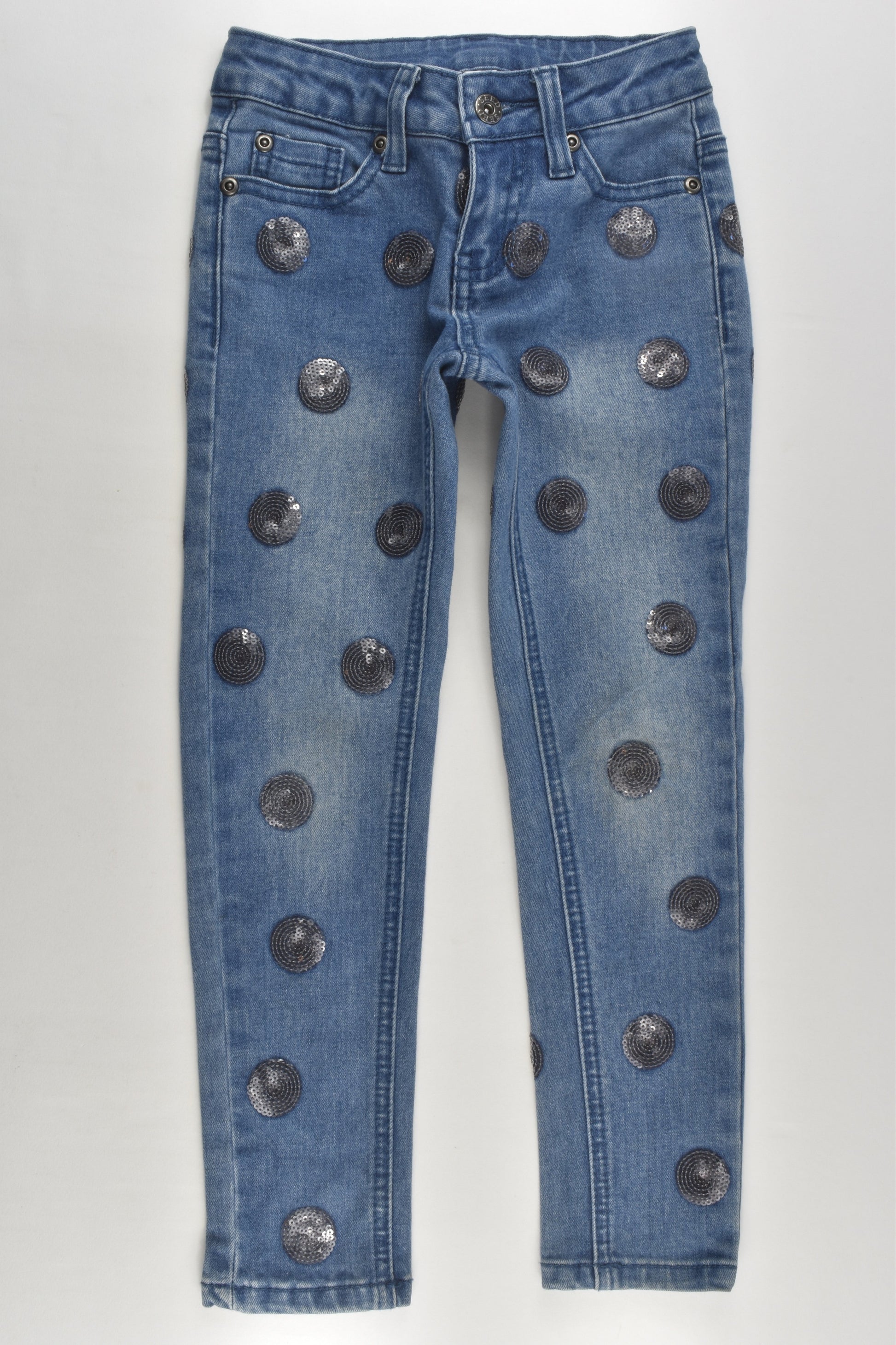 Seed Heritage Size 4-5 Polka Dots Denim Pants