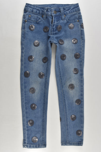 Seed Heritage Size 4-5 Polka Dots Denim Pants