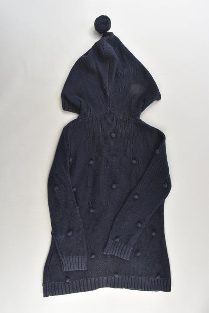 Seed Heritage Size 4-5 Pom Pom Long Hooded Cardigan