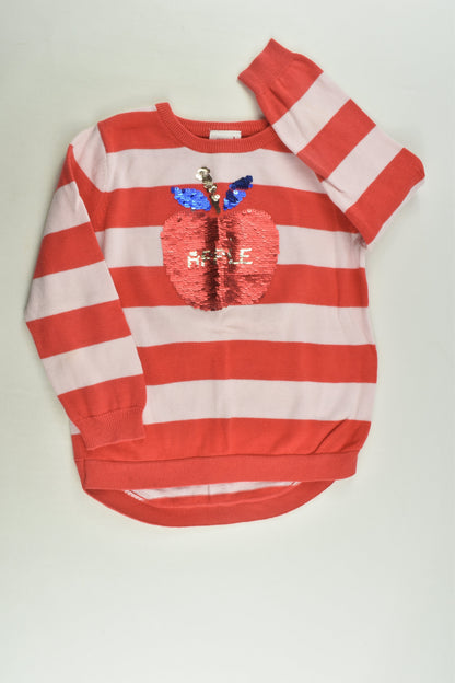 Seed Heritage Size 4 Apple Sequins Knit Jumper