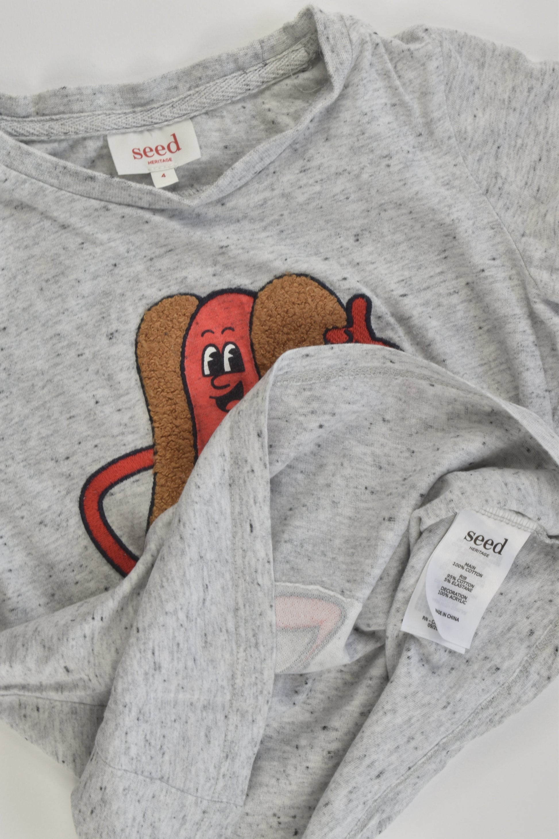 Seed Heritage Size 4 Hot Dog T-shirt