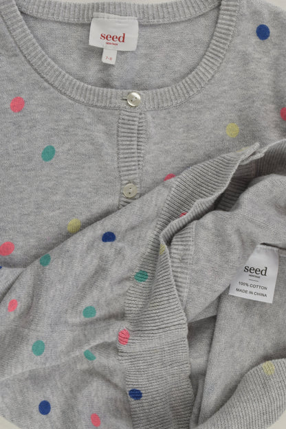 Seed Heritage Size 7-8 Colourful Dots Knit Cardigan