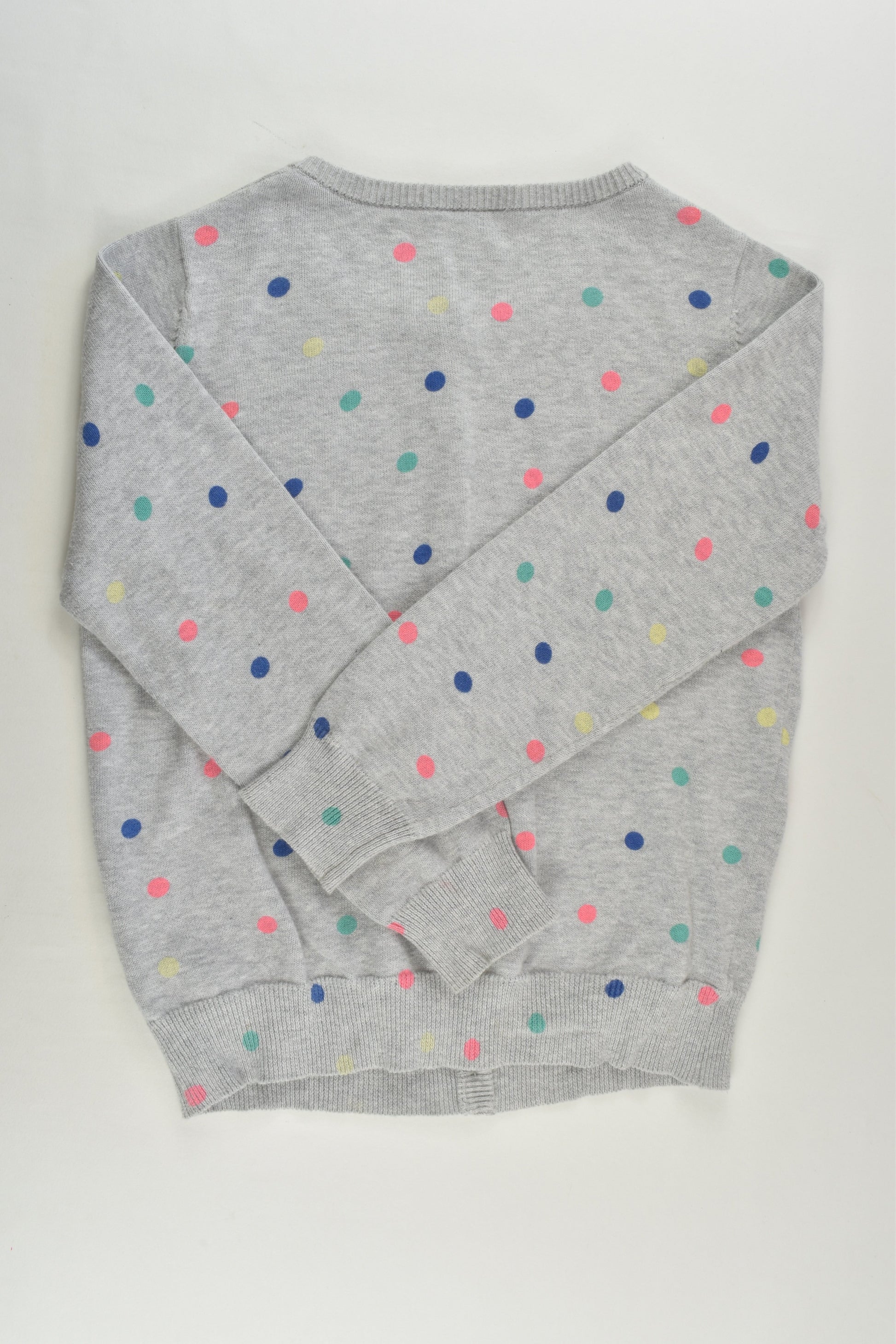 Seed Heritage Size 7-8 Colourful Dots Knit Cardigan