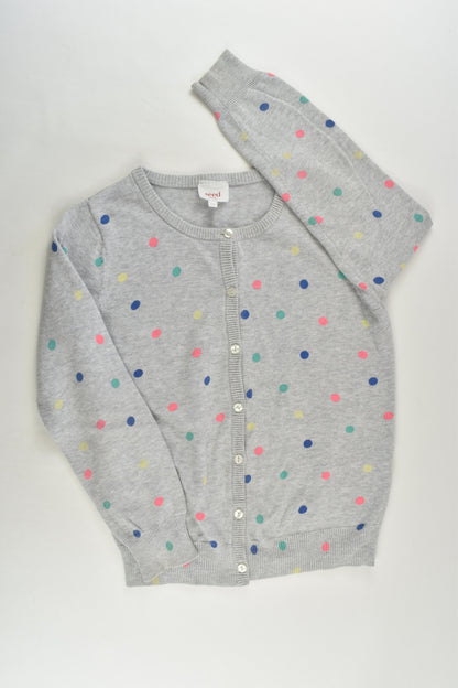 Seed Heritage Size 7-8 Colourful Dots Knit Cardigan