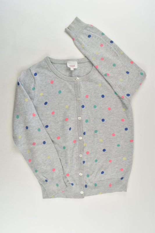 Seed Heritage Size 7-8 Colourful Dots Knit Cardigan