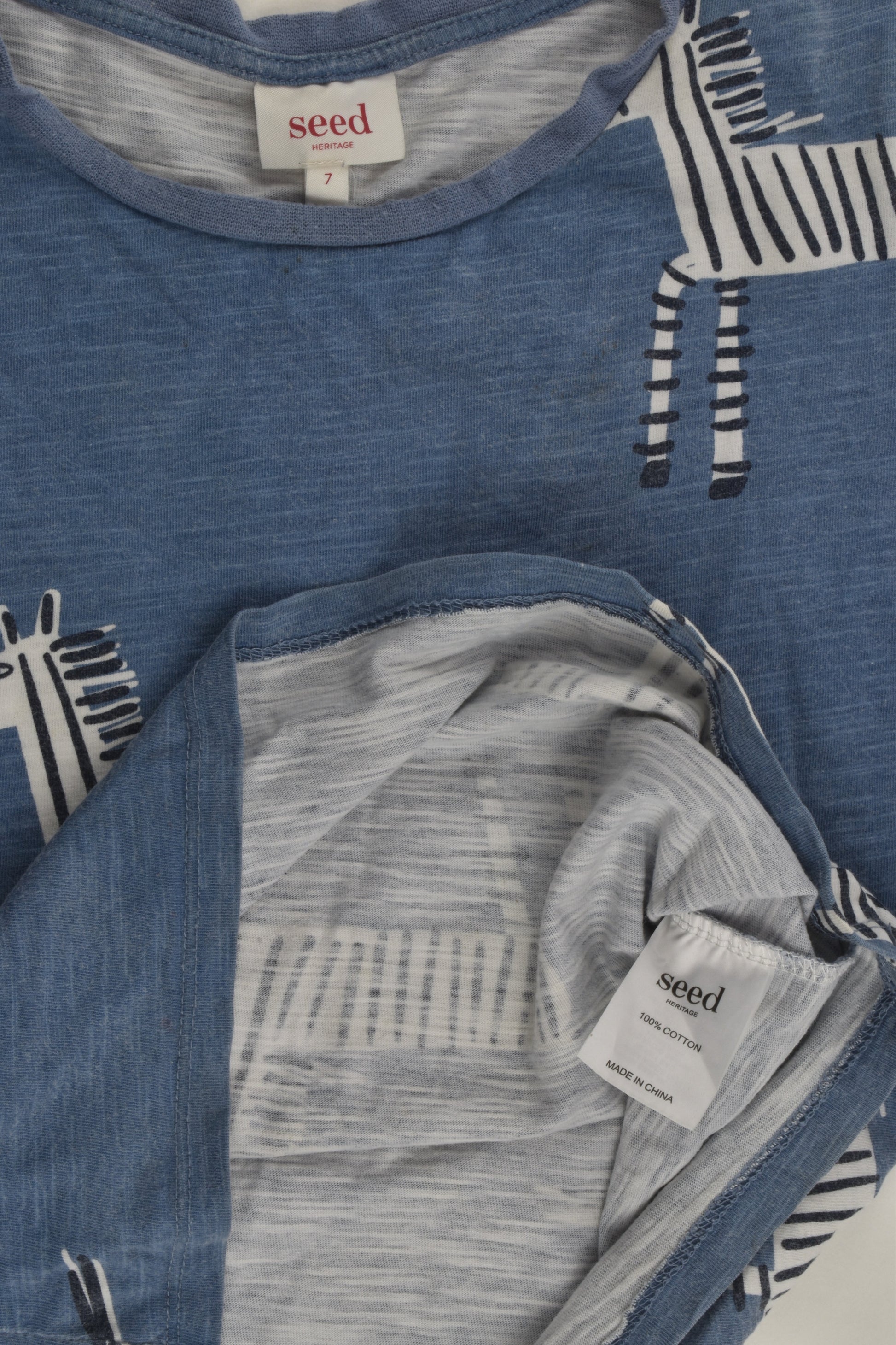 Seed Heritage Size 7 Zebra T-shirt
