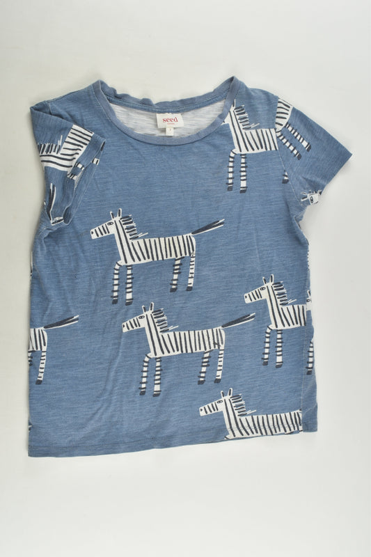 Seed Heritage Size 7 Zebra T-shirt
