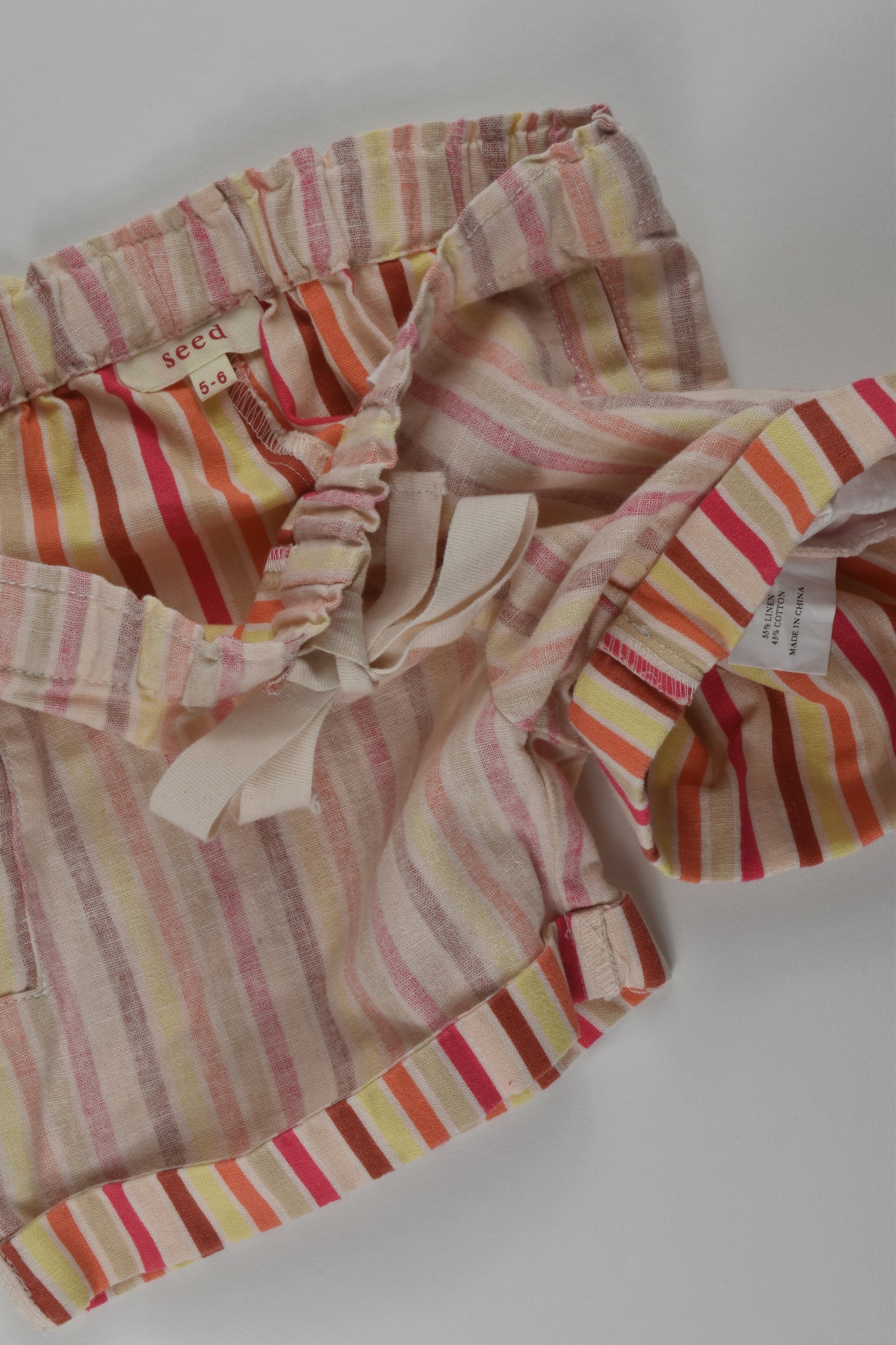 Seed Size 5-6 Linen Blend Shorts