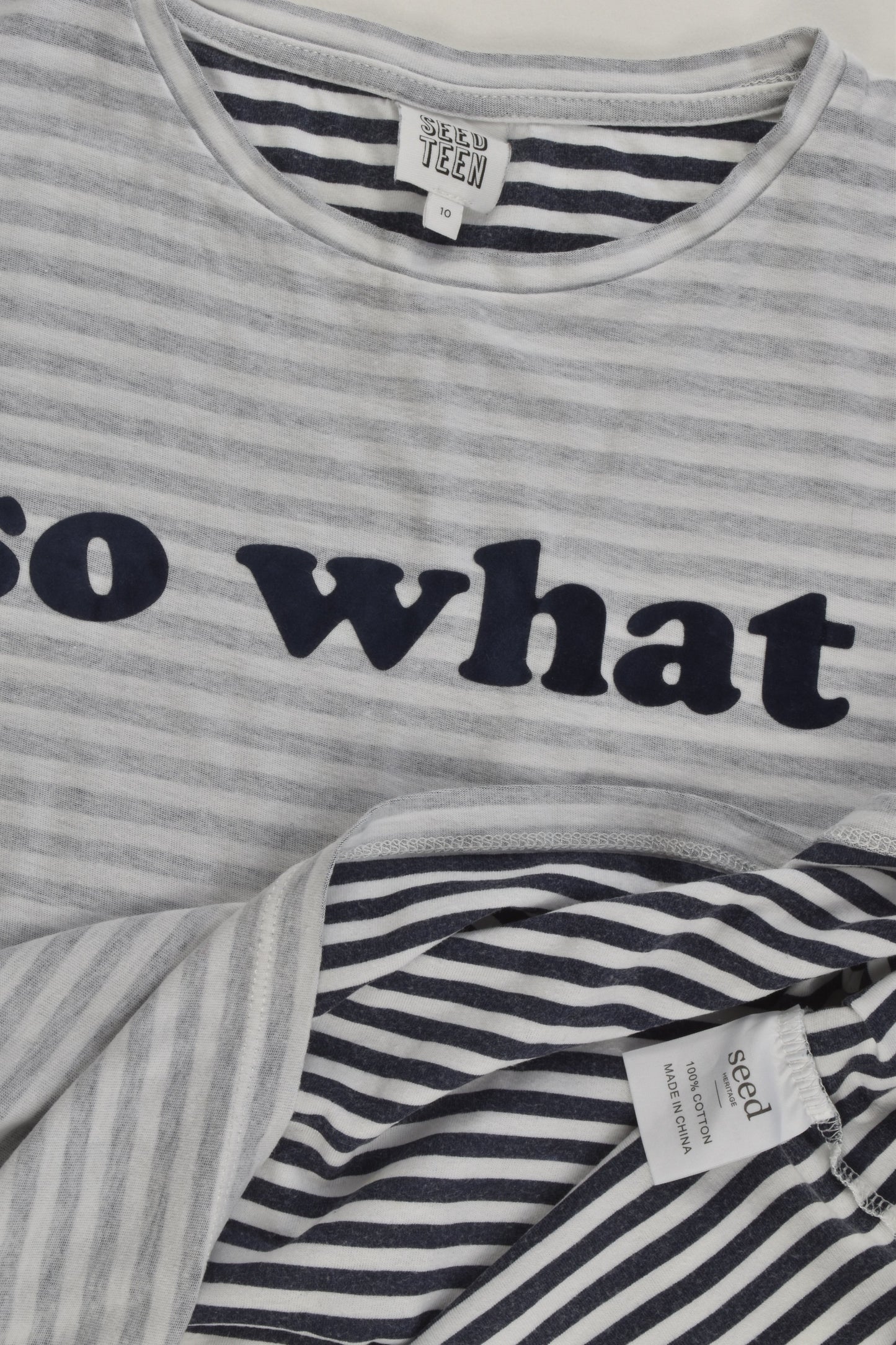 Seed Teen Size 10 'So What' T-shirt