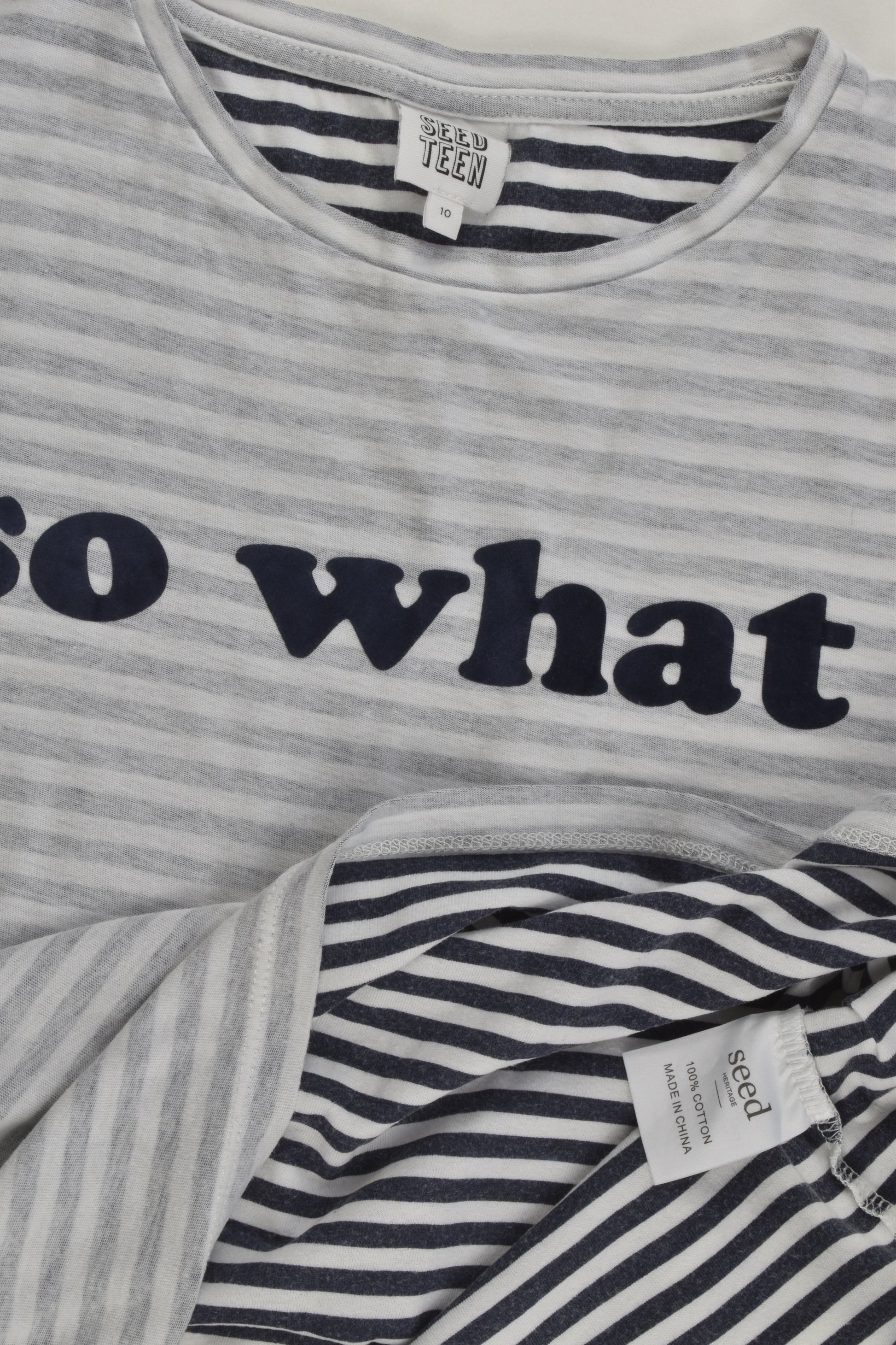 Seed Teen Size 10 'So What' T-shirt