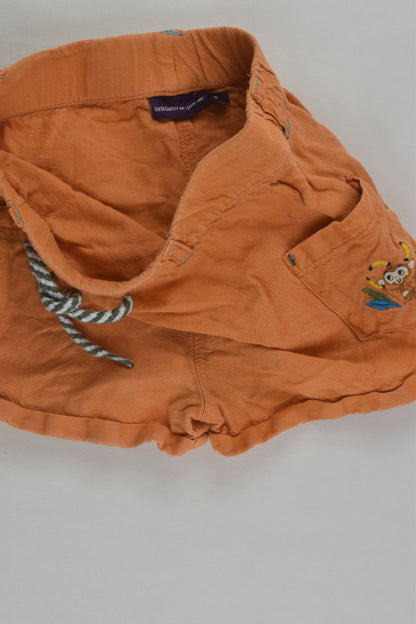 Sergent Major Size 0 (18 months) Linen Blend Shorts