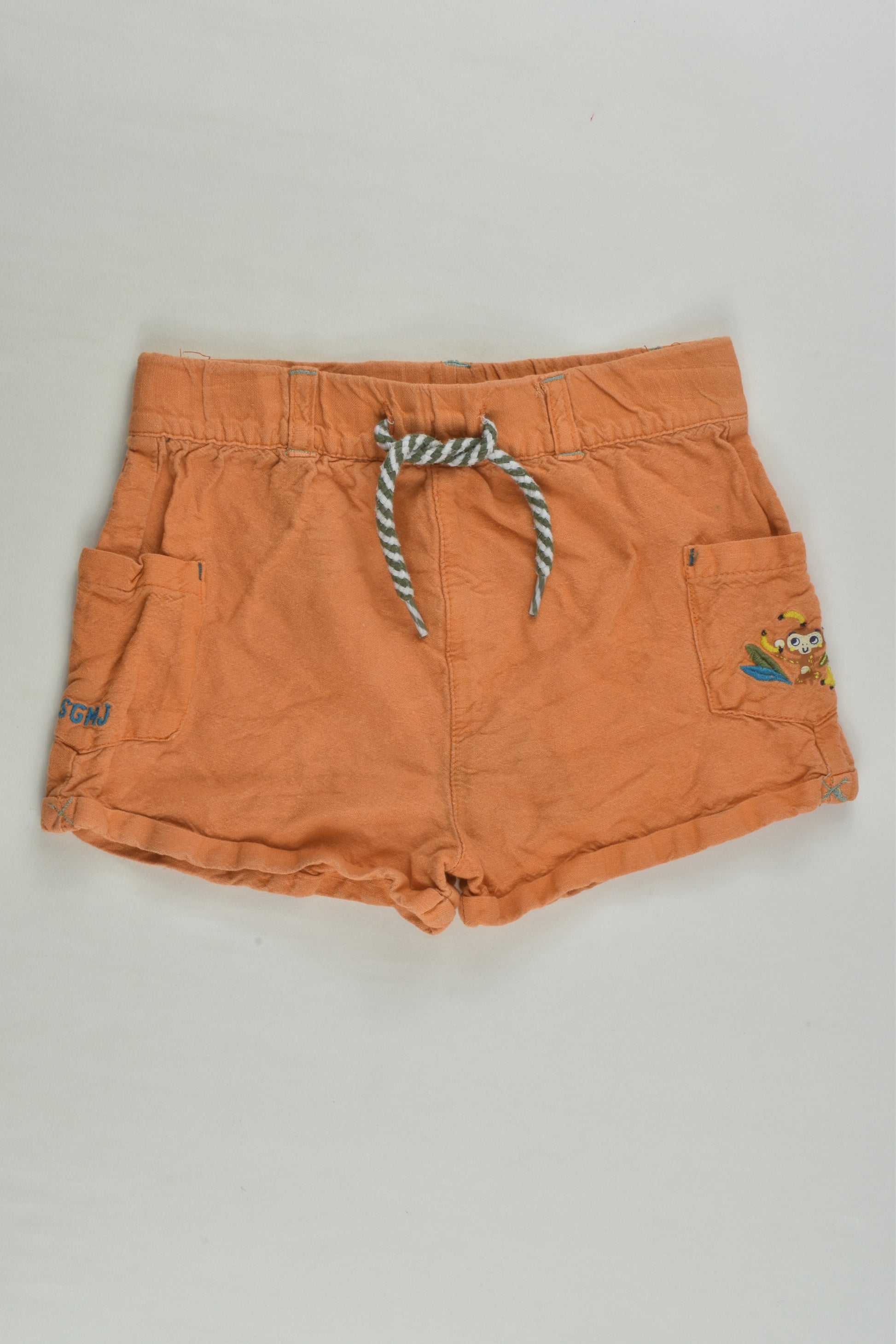 Sergent Major Size 0 (18 months) Linen Blend Shorts