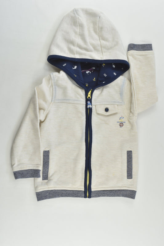 Sergent Major Size 1-2 (24 months) 'Mon Capitaine' Hooded Zip Jumper