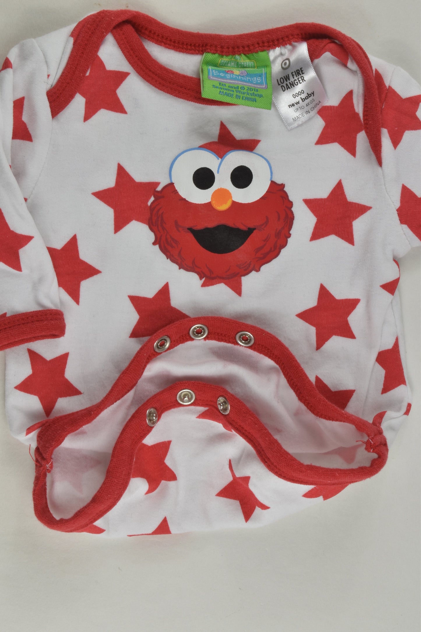 Sesame Street Size 0000 Elmo Bodysuit