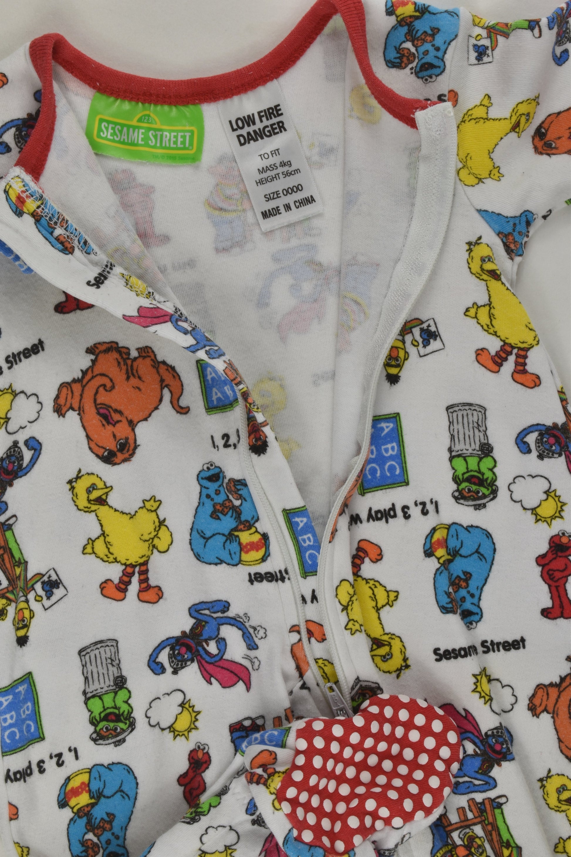 Sesame Street Size 0000 Footed Romper