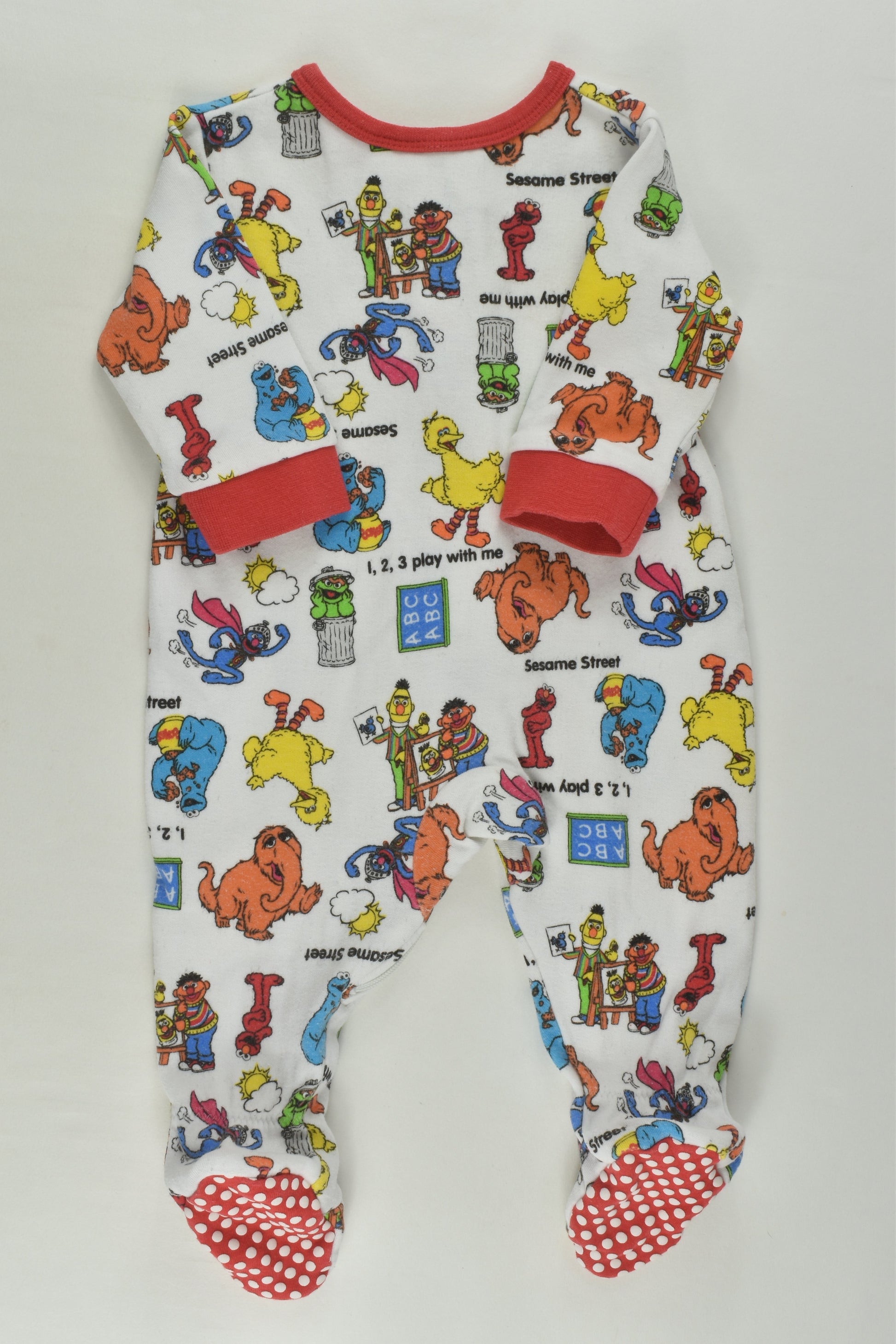 Sesame Street Size 0000 Footed Romper