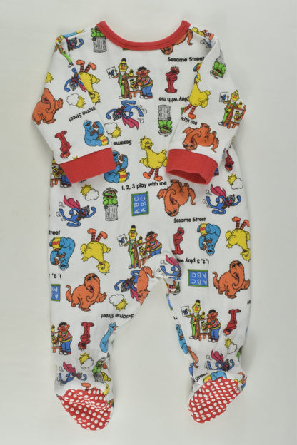 Sesame Street Size 0000 Footed Romper