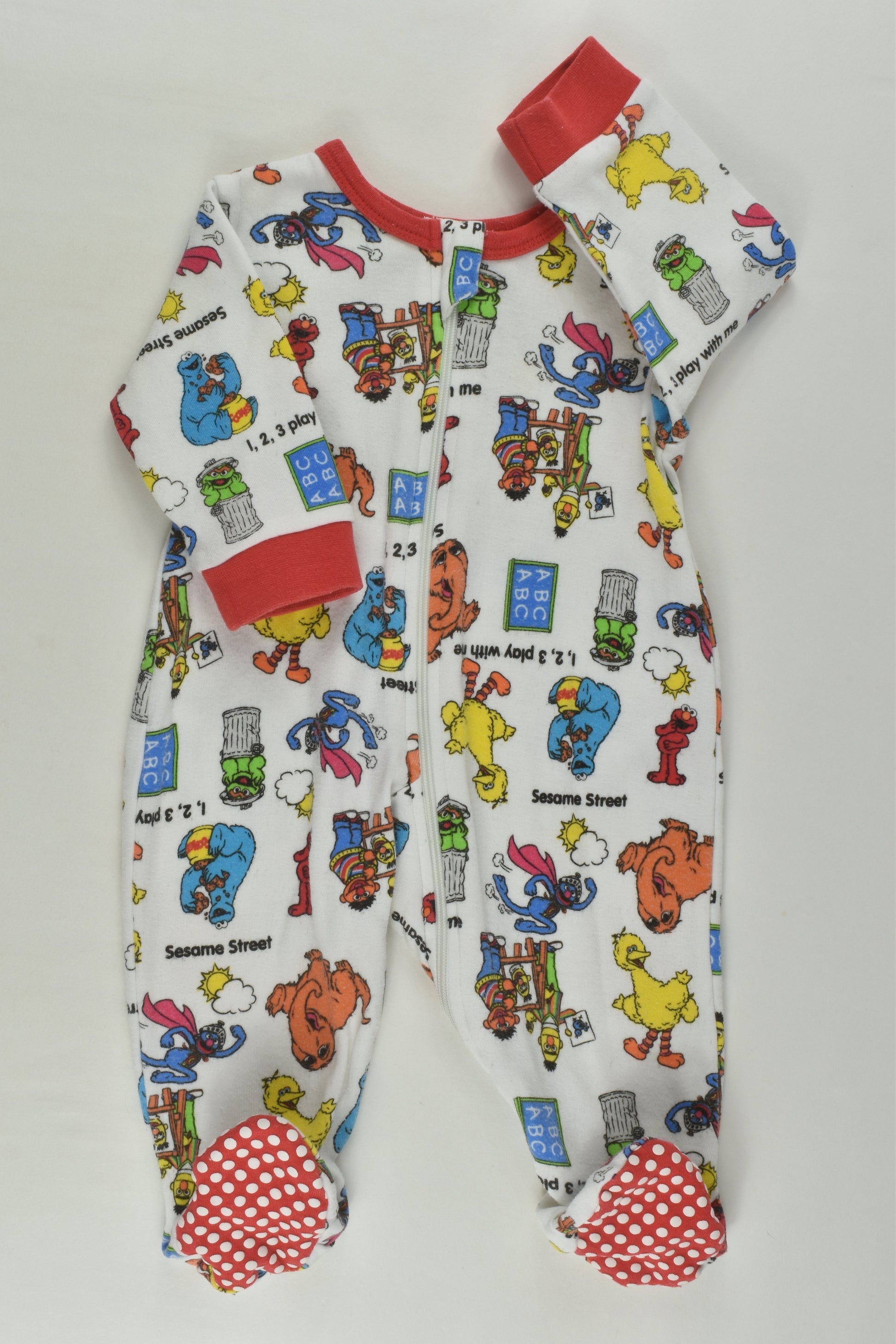 Sesame Street Size 0000 Footed Romper