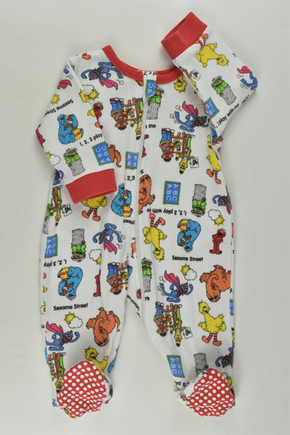 Sesame Street Size 0000 Footed Romper