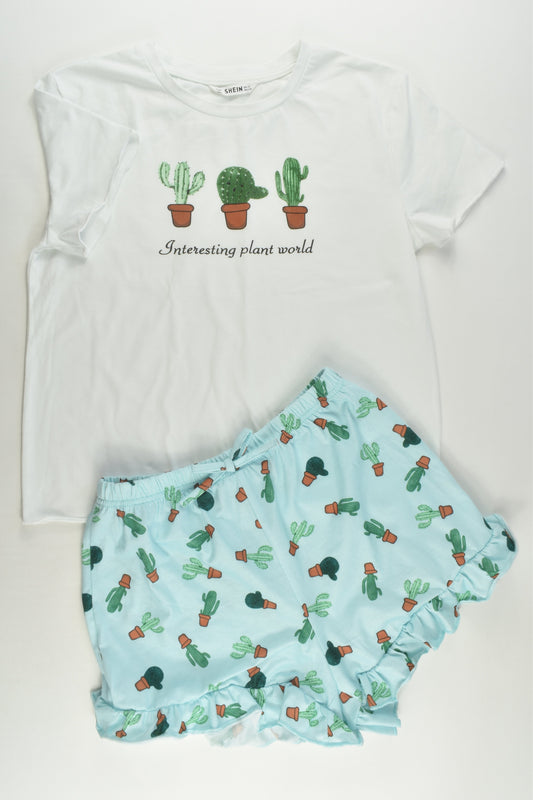 Shein Size 11-12 (152 cm) 'Interesting Plant World' Short Pyjamas