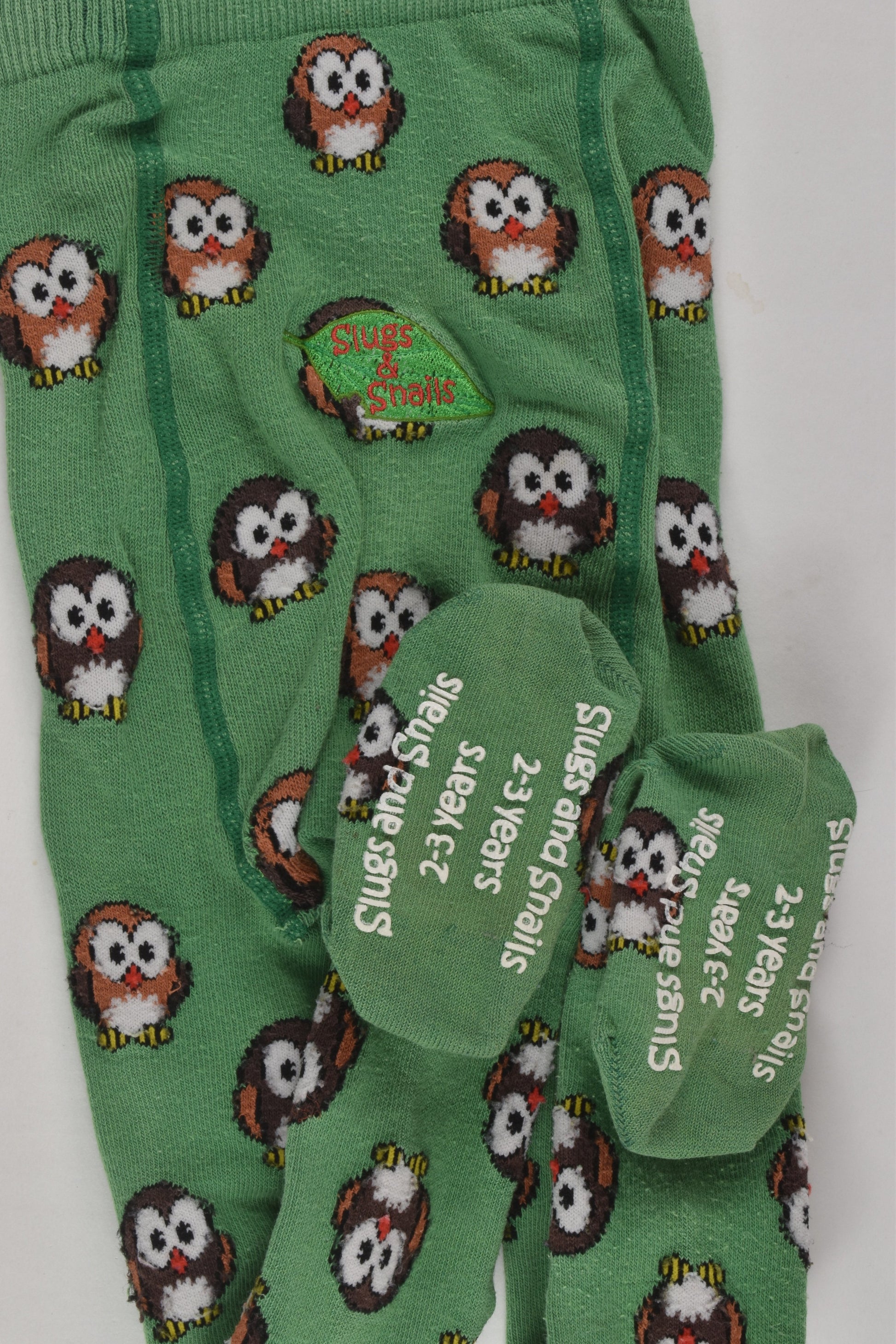 Slugs & Snails Size 2-3 Owls Tights