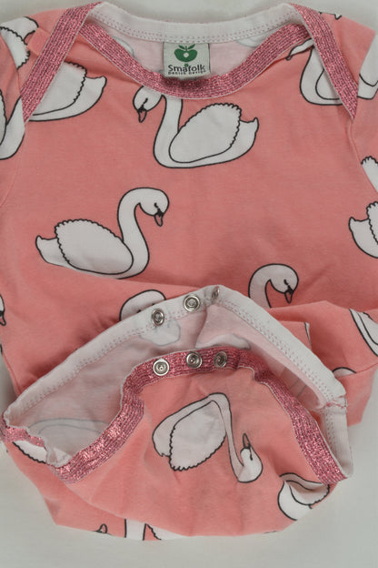 Småfolk Size 0 (74 cm) Swan Bodysuit
