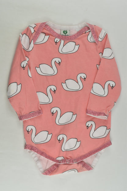 Småfolk Size 0 (74 cm) Swan Bodysuit