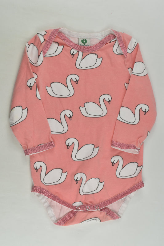 Småfolk Size 0 (74 cm) Swan Bodysuit