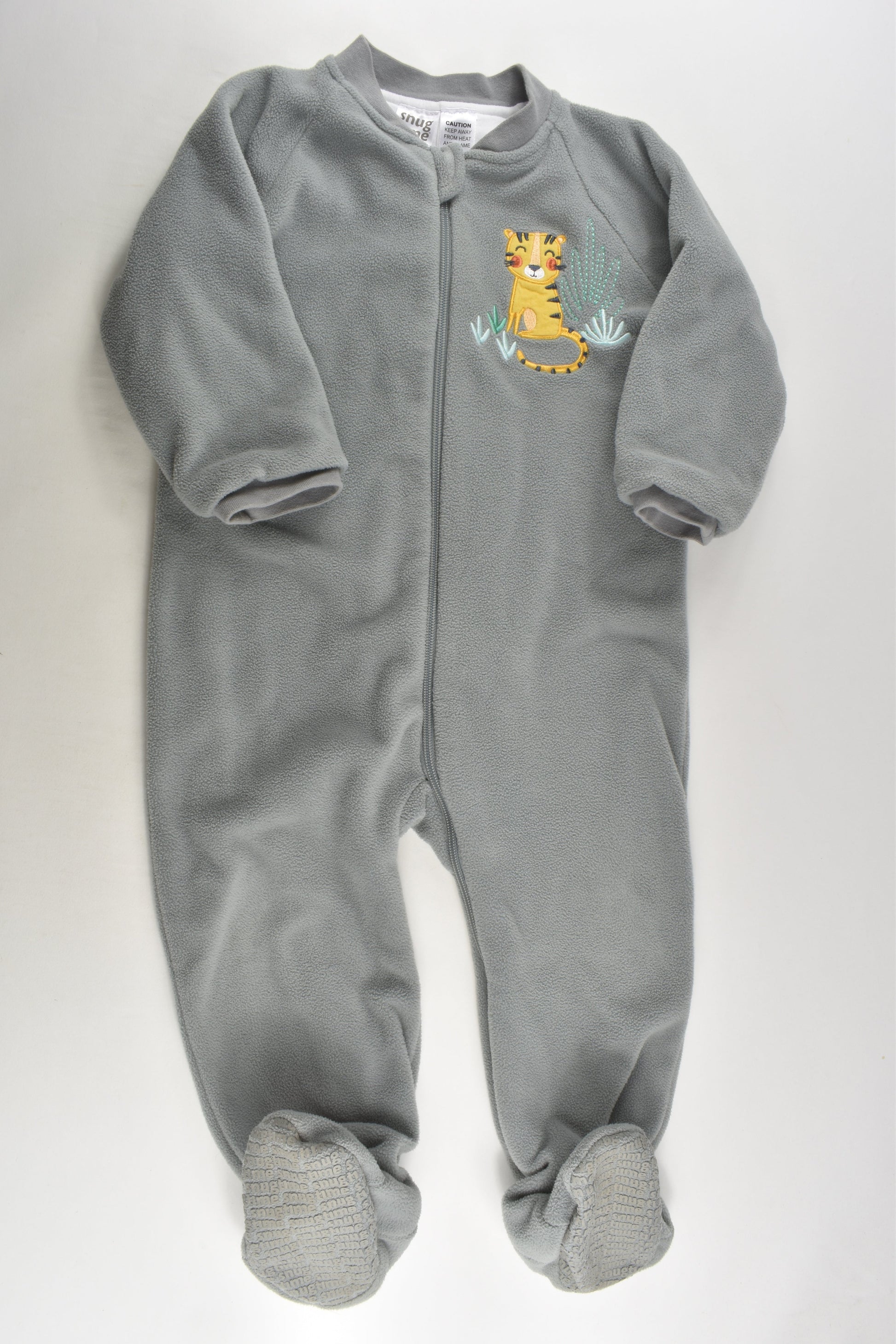 Snugtime Size 3 Tiger Lined Fleece Sleep Suit