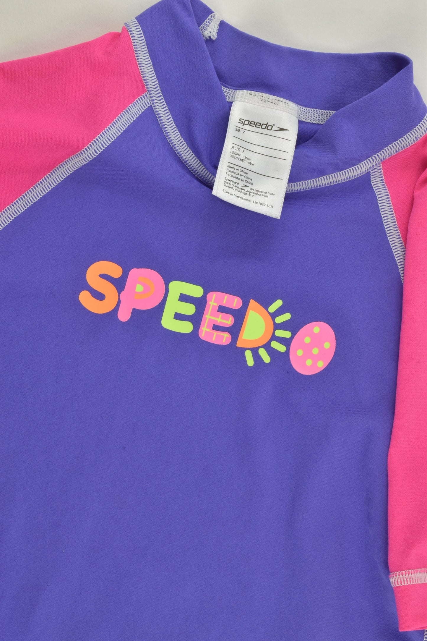 Speedo Size 7 Rashie Top