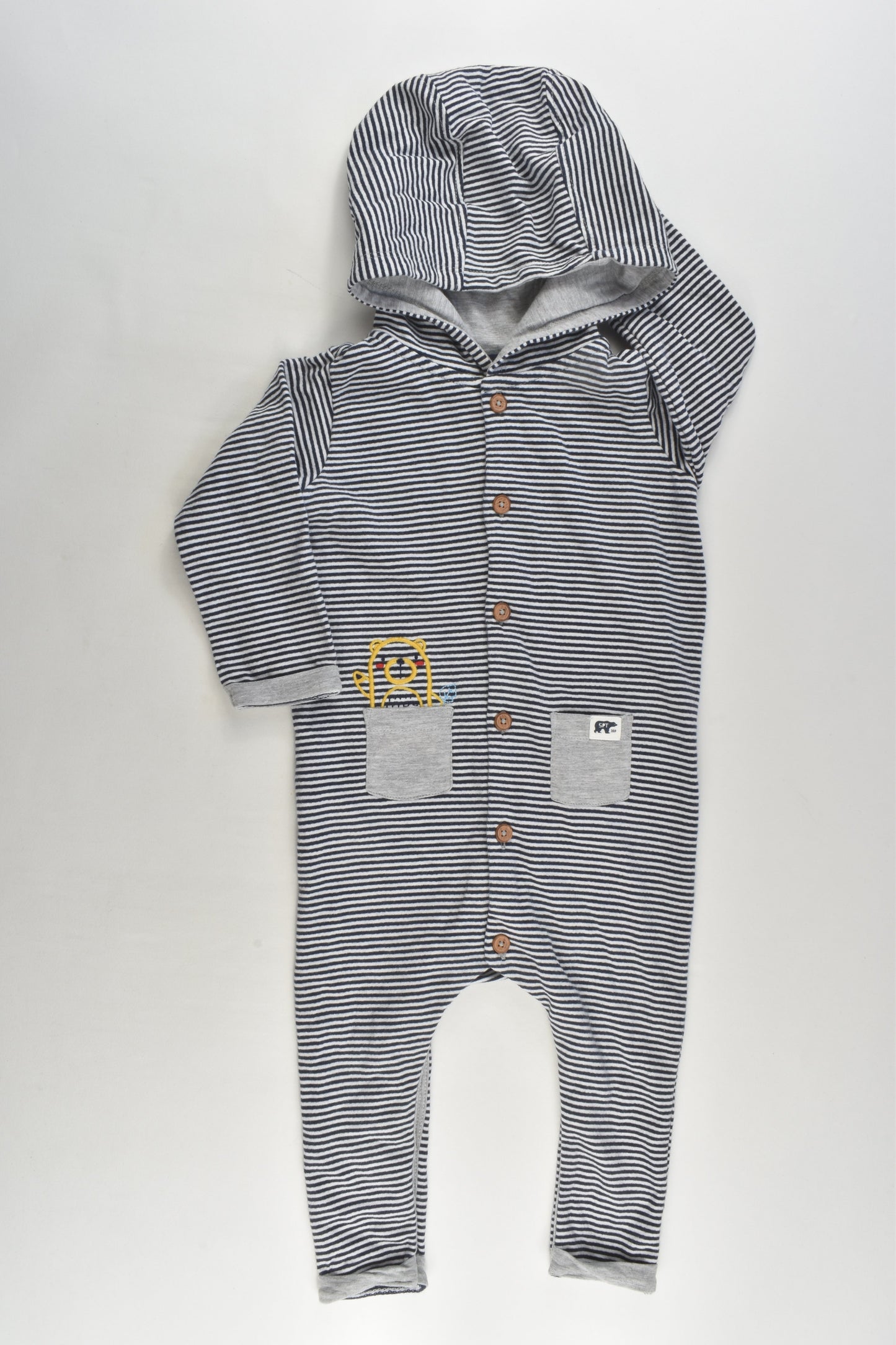 Sprout Size 0 Striped Bear One Piece