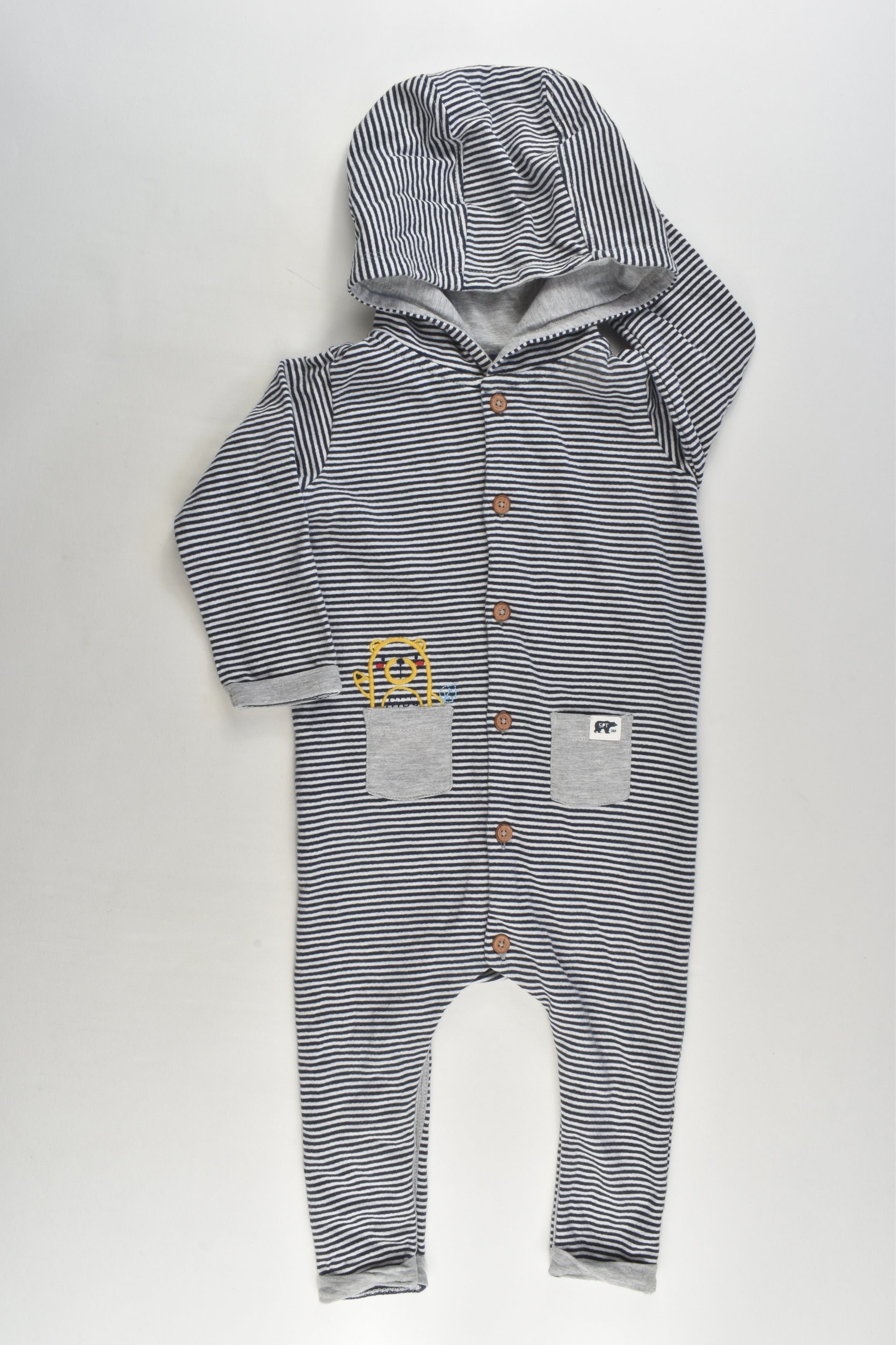 Sprout Size 0 Striped Bear One Piece