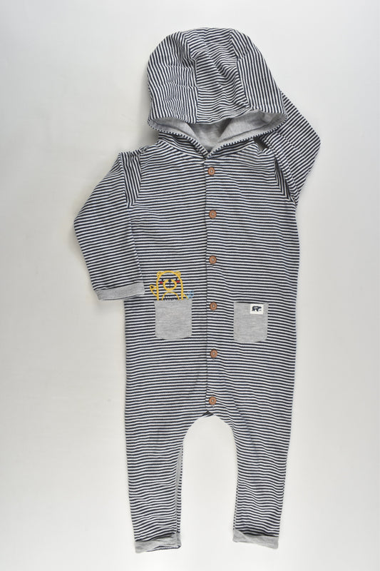 Sprout Size 0 Striped Bear One Piece