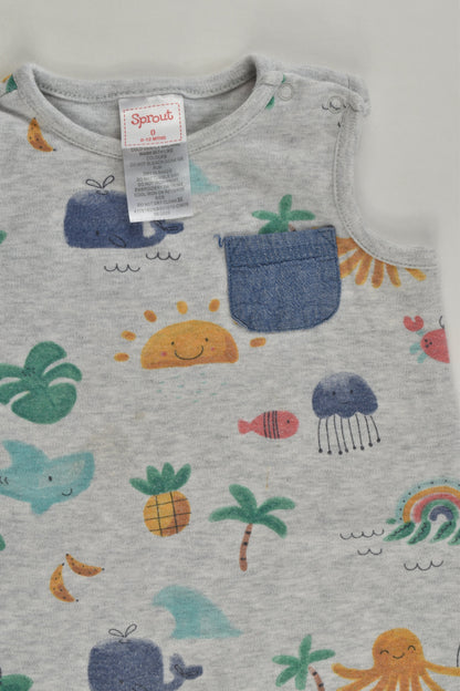 Sprout Size 0 Summer Short Romper